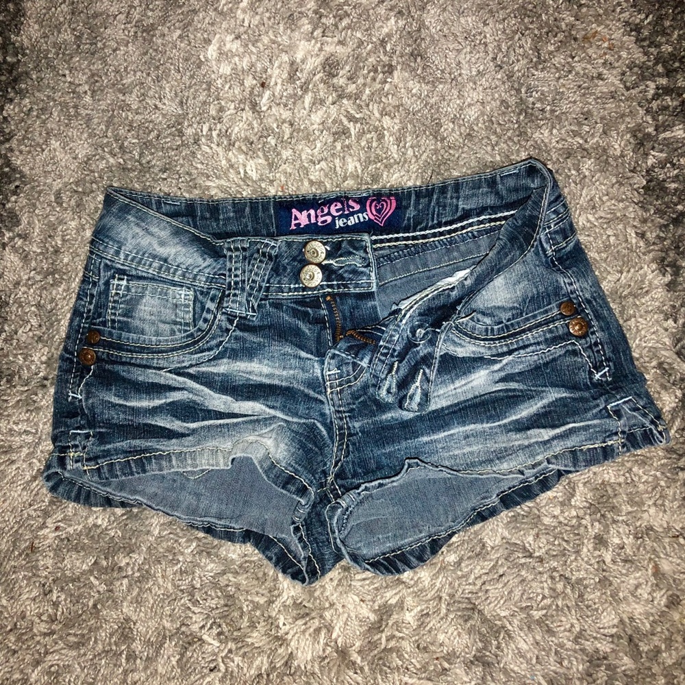 Denim short shorts